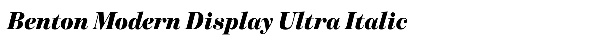 Benton Modern Display Ultra Italic image